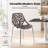 Hadda Stackable Dining Chair with Floral Cutout Back and Stainless Steel Legs – Modern Metal Side Chair for Kitchen, Dining Room, or Restaurant-434286752