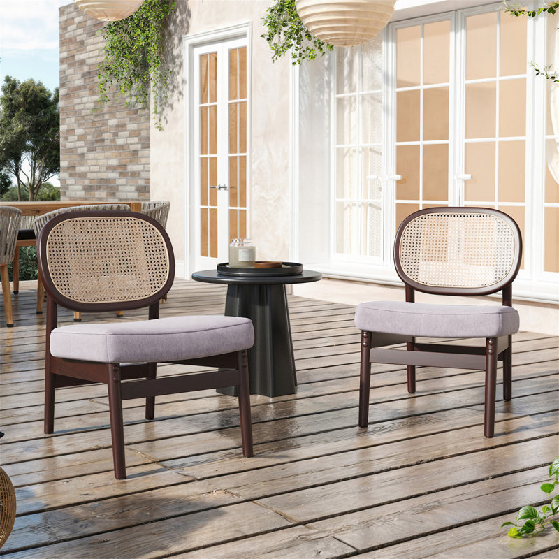 Fauteuil d'appoint en rotin, Kaki