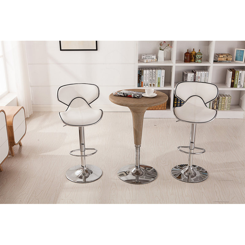 Ensemble de 2 tabourets de bar Upholstery Airlift, Blanc