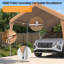  Auvent de remplacement pour abri d'auto l 10 pi x l 20 pi (seulement le couvercle supérieur, cadre non inclus)-107724908