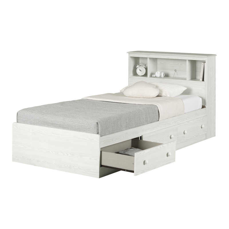 Summer Breeze Twin Storage Bed And Bookcase Headboard Set