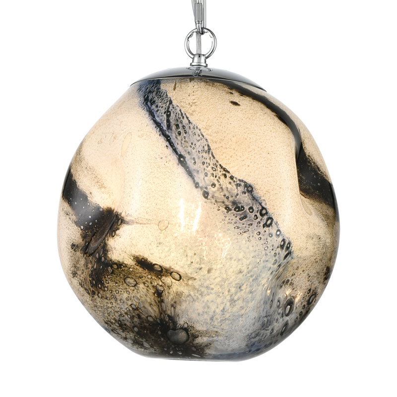 Blue Planetary 12'' Wide 1-Light Pendant - Blue