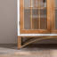 Vitrines en bois massif beige et Burlywood
