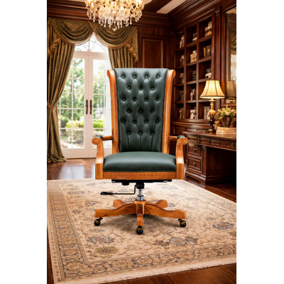 Chaise de bureau rembourrée en cuir Infinity