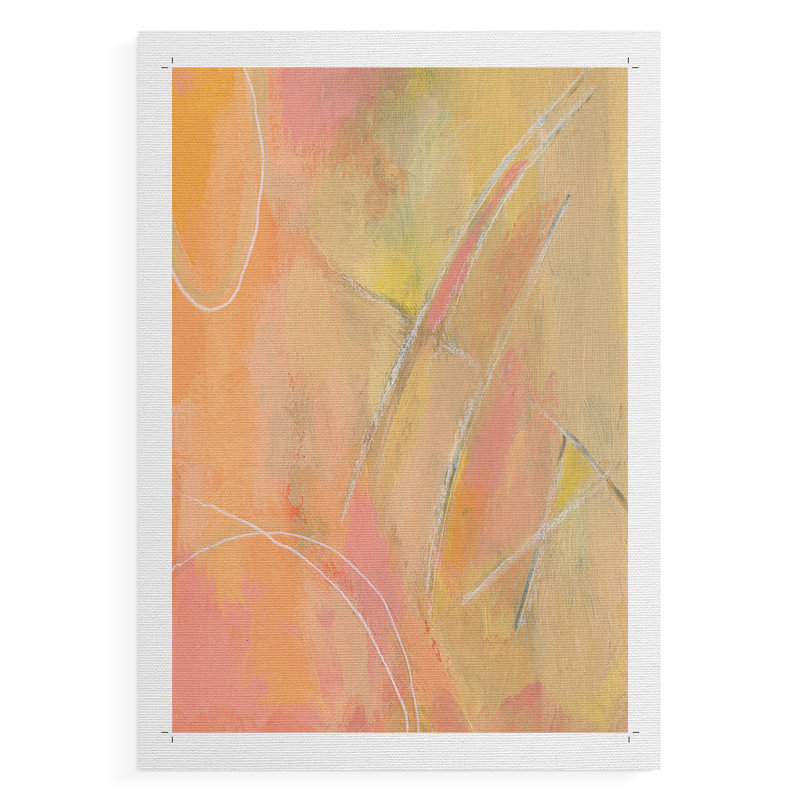Peach Bliss III - Impression sur toile seulement - NON-CADRE, H 12 po x l 8 po