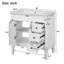 Meuble-lavabo moderne de 30 pouces, structure en bois massif + panneau de fibres à densité moyenne, 2 portes et 3 tiroirs, conception à fermeture en douceur, tablette ajustable en forme de U-1320962929