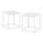 Wrought Studio™ Marializ Modern Living End Table, Solid White/White, Set of 2