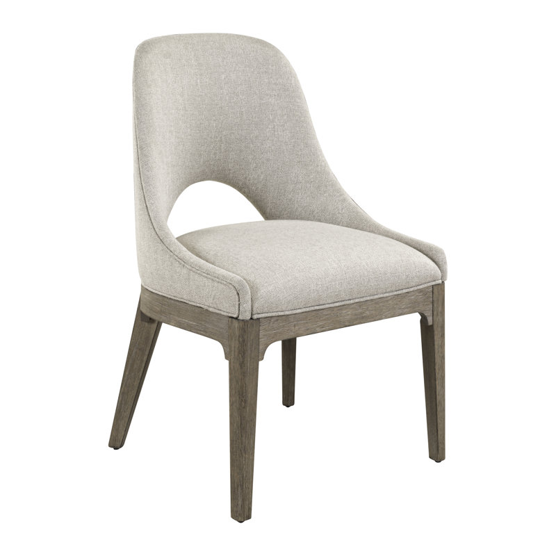Chaise d'appoint rembourrée Shaly, Brun
