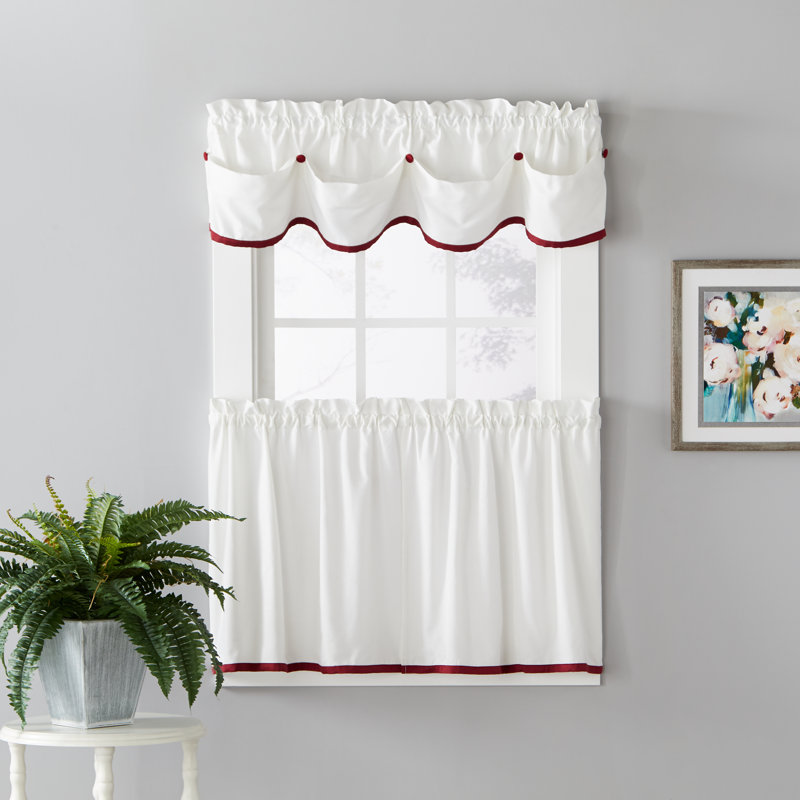 Bowdon 58" Window Valance, Berry