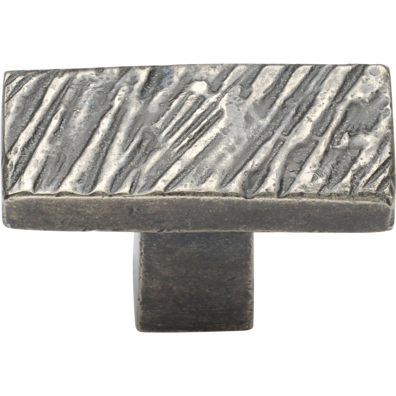 Textured Cabinet Knob, Medium White Bronze