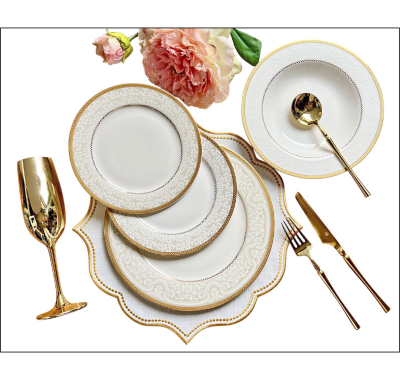 Anuhea Bone China Dinnerware Set 24 Piece - Service for 6