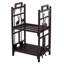 Support à bois de chauffage à 2 niveaux avec crochets à outils - Support de rangement de bûches intérieur / extérieur noir pour foyer et foyer, avec pinces, allumettes, balais et pelles
