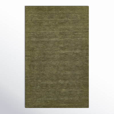 Althena Hand Loomed Wool Green Rug