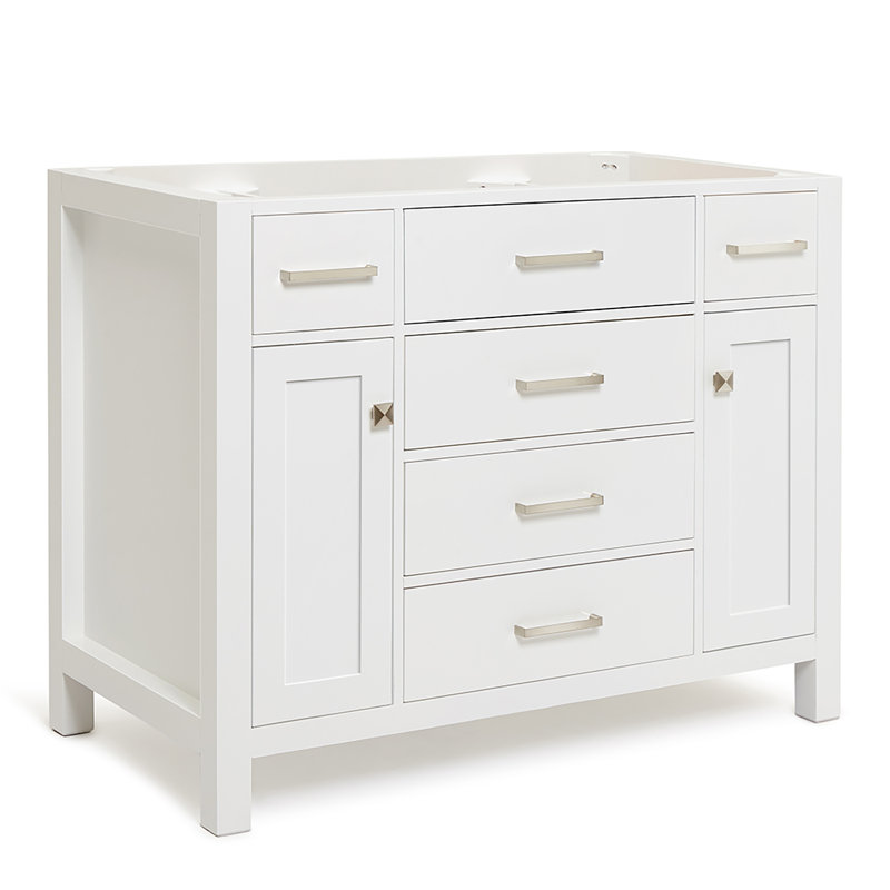 Base de meuble-lavabo simple Petrel, Blanc