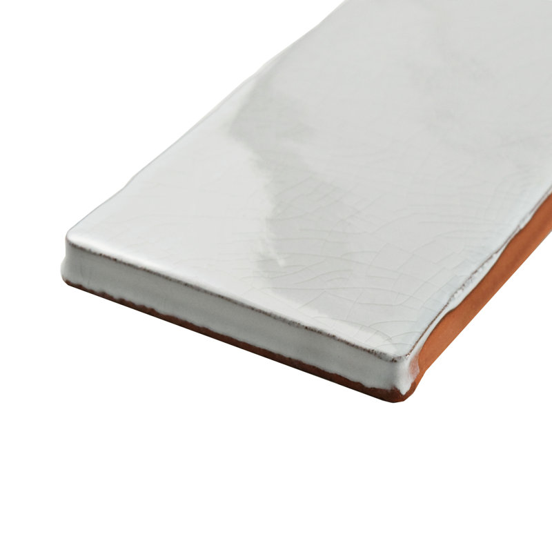 Antic Craquelle 3" x 6" Ceramic Brick Look Wall Tile, Craquele Soho Gray