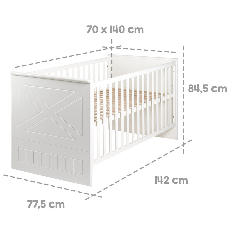 2 -in-1 Convertible Cot Bed