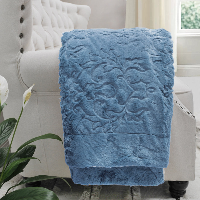 Throw Blanket, Jojoba Yellow, 127cm W x 152.4cm L