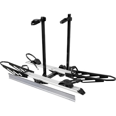  Support à vélo avec rampe d'attelage, support en aluminium d'une capacité de 200 lb pour 2 vélos électriques, Fat Tire et Standard