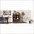 Cabinets with LED Lighting, 2 Drawers &amp; 4 Adjustable Shelves, 51.2'' Dark Walnut Contemporary Display | Hallways | MDF,Tempered Glass-1775468729