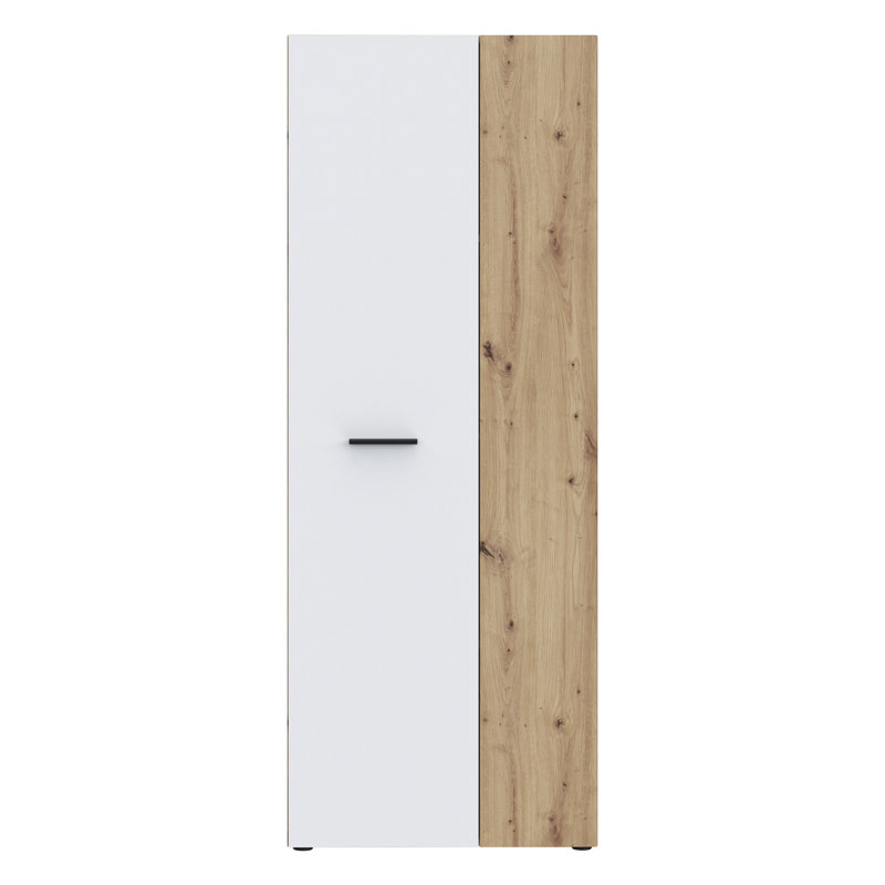 Shilu 2 Door Manufactured Wood Wardrobe, White/Oak