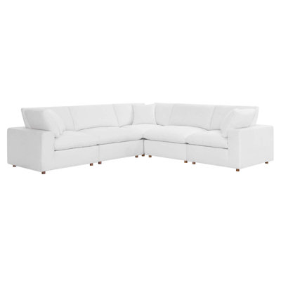 Ensemble de canapé modulaire rembourré et rembourré en duvet 5 pièces Modway Commix