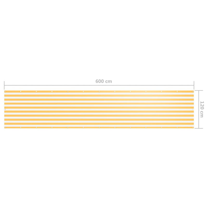 Floumoy 1.2m x 6m Rectangular Shade Sail, Yellow