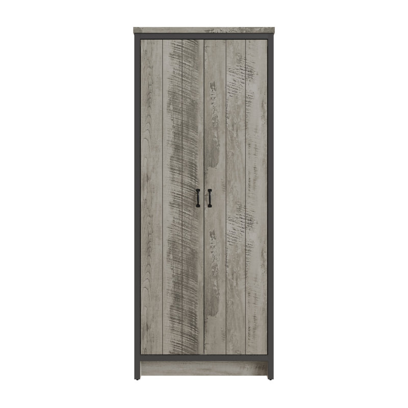 Esco 2 Door Manufactured Wood Wardrobe, Grey