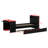 Stylish Wood Daybed with Trundle, Desk, LED Lights and USB Charging System-1684235506