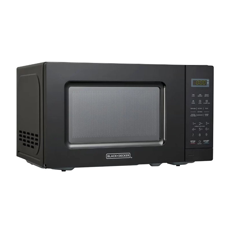 Black+Decker 0.7 Cubic Feet 700 Watt Countertop Microwave, Black