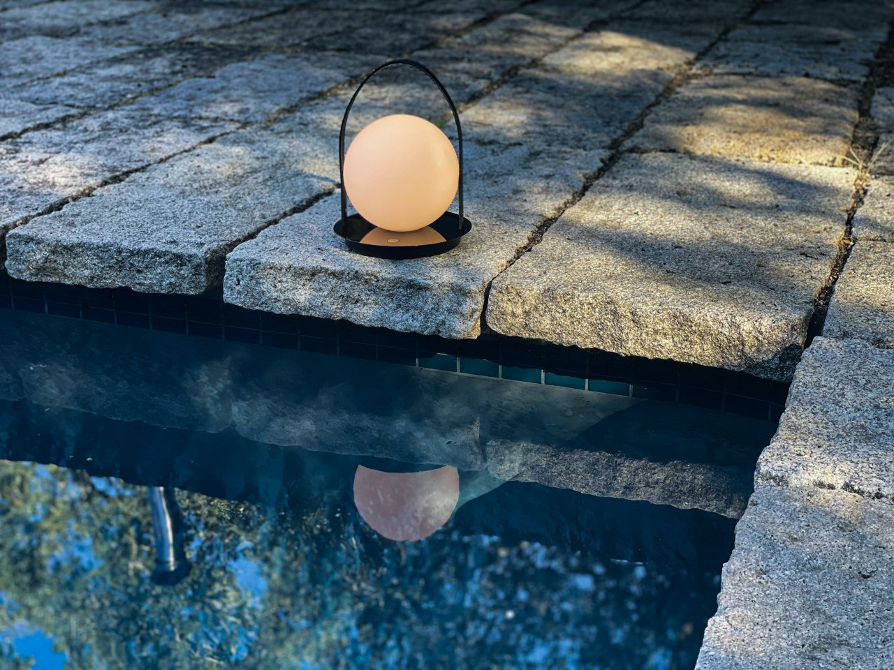 Bola LED Outdoor Lantern, Matte Black/Black