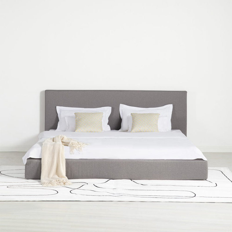 Upholstered Bed, Kingsize (5'), Grey