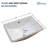21" L x 14" W Rectangular Ceramic Undermount Bathroom Sink with Overflow-108211505
