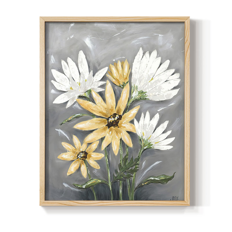 Summer Daisies I Framed Print - Solid Wood