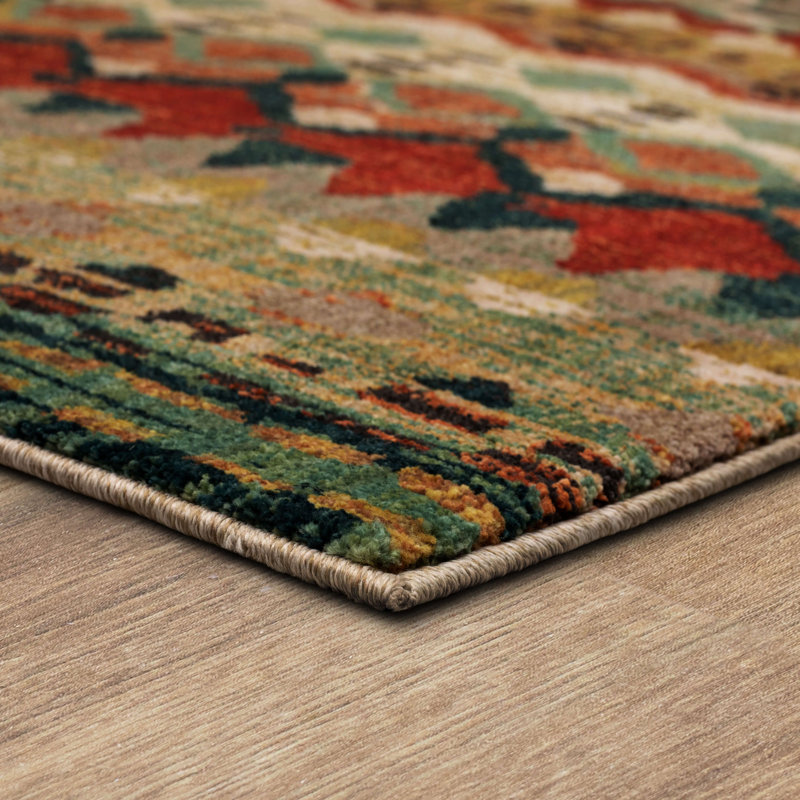 Tapis intérieur en polyester tissé Saïgon pelucheux résistant aux taches et à la décoloration, Rectangle 12 pi x 15 pi