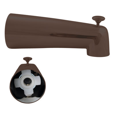 7" Reach Wall Mount Tub Spout with Diverter for Copper Pipe