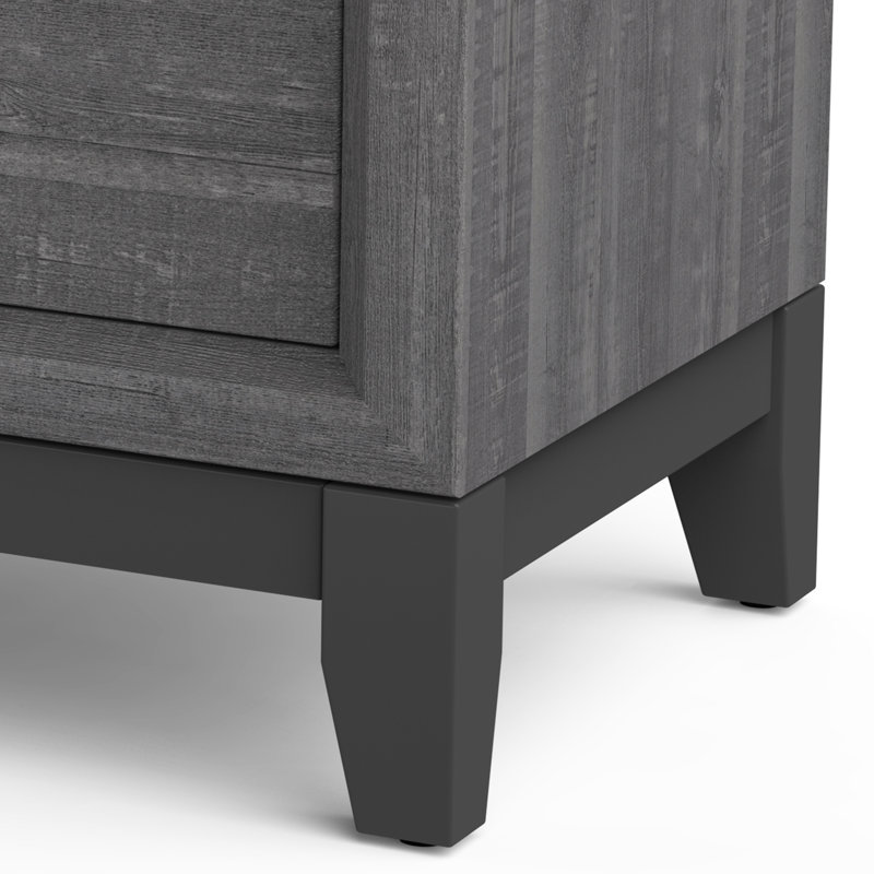 Table de chevet 2 tiroirs Modern, Gris