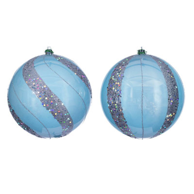 4.75" Pink Pearl Sequin Ball Ornament Assortment