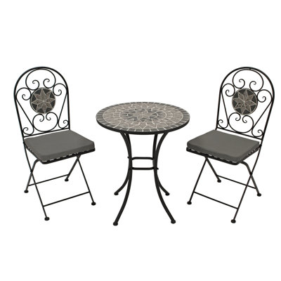 Chubbuck 2 - Person Patio Dining Set with Round Table , Cushions Included