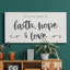 Faith, Hope, Love - Toile tendue avec châssis de qualité supérieure - prête à être accrochée-599883247