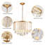 Lustre coquillage naturel doré à 5 lumières Coastal avec détails en cristal