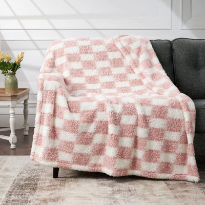 Jeté à carreaux en chenille CBCHome