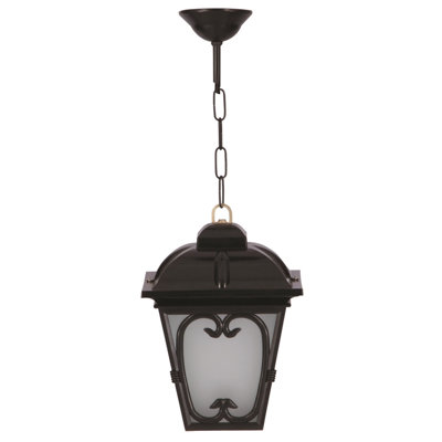 Lanterne suspendue d'extérieur 1 lumière noire Aasto