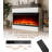 50" White Panoramic Electric Fireplace with Mantel, Extra-Wide Firebox, 9 Color Flame, Flame-Only Mode, 1500W-482011233-489025205