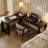 + Black L-Shaped Solid Wood desk-109691571-109691567