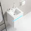 Meuble-lavabo mural avec lavabo, lumière de détection et espace de rangement