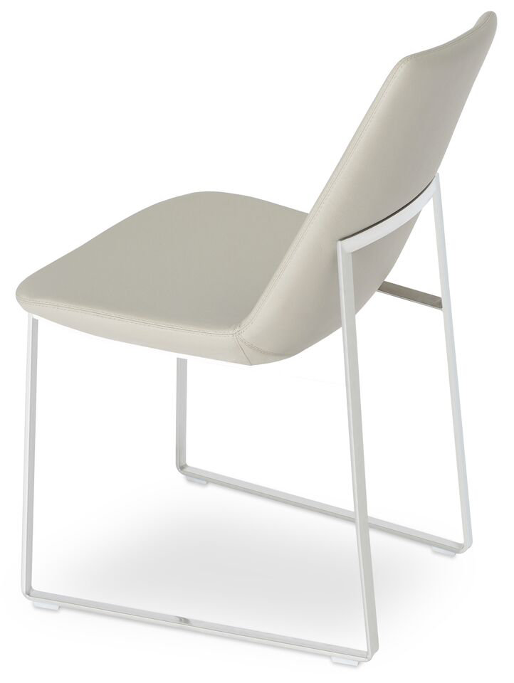 Eiffel 17'' H Upholstered Metal Side Chair sohoConcept Leg 