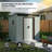 6 ft. x 5 ft. Outdoor Metal Storage Shed with Window & Transparent Panel-123384801-123384802