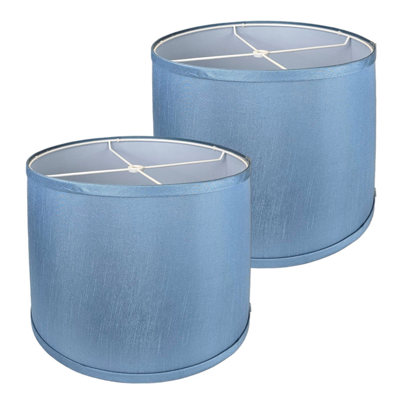 Abat-jour tambour facile à assembler, Bleu, H 10 po x l 16 po x P 16 po
