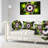 Green on Black Pattern with Circles - Abstract Printed Throw Pillow