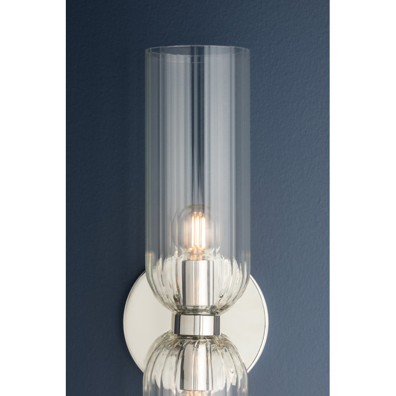 2 - Light Armed Sconce, Polished Nickel
